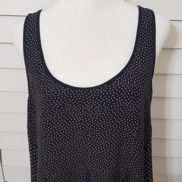 French Connection Women's Black and Tan Silk Sleevless Top Size 8 - Picture 4 of 13